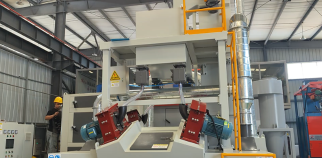 福州板材除锈强化,通过式抛丸机应用案例